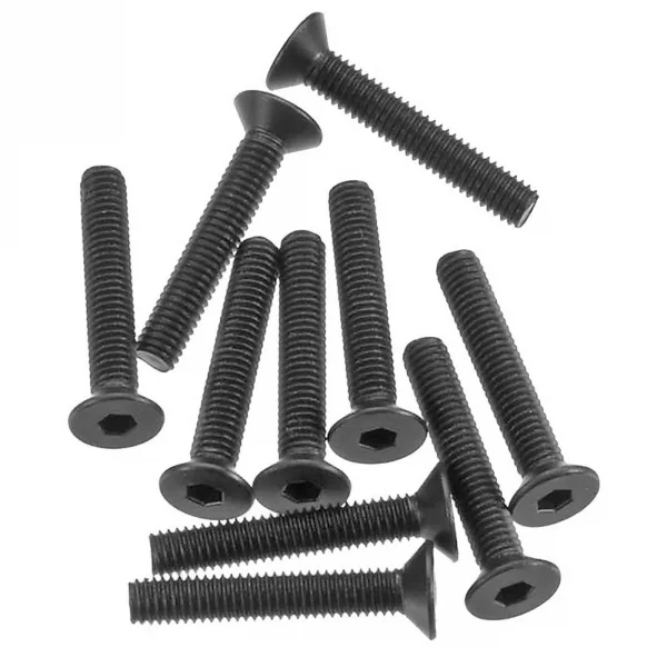 Axial M3x18mm Hex Socket Flat Head (Black) (10)