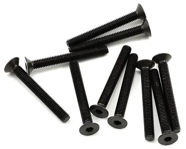 Axial M3x25mm Hex Socket Flat Head (Black) (10) — image 1 of 3