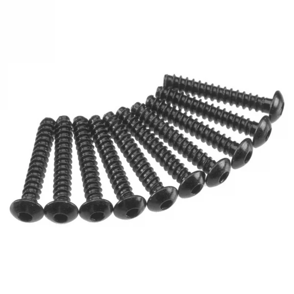Axial M3x18mm Hex Socket Tapping Button Head (Black) (10)