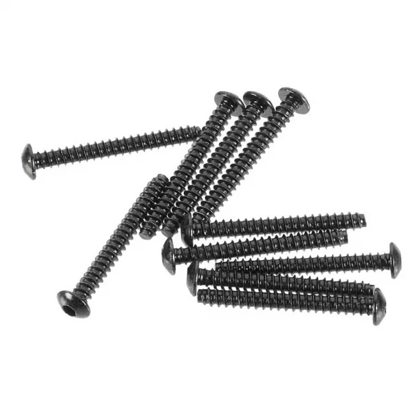 Axial M3x25mm Hex Socket Tapping Button Head (Black) (10)