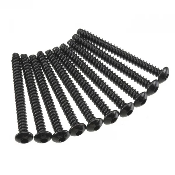Axial M3x30mm Hex Socket Tapping Button Head (Black) (10)