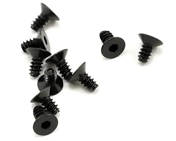 Axial M3x6mm Hex Socket Tapping Flat Head (Black) (10) — image 1 of 3
