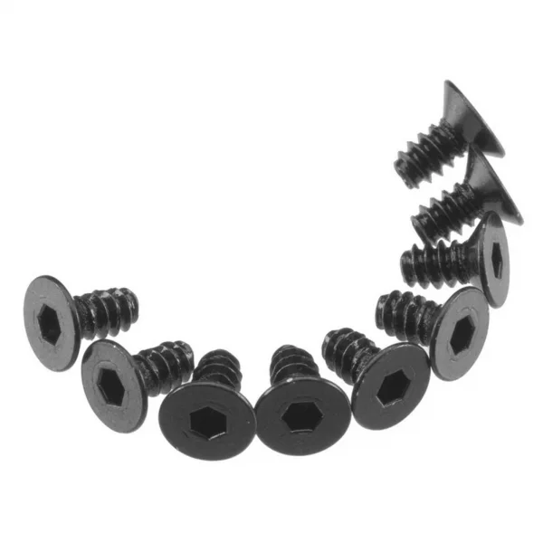 Axial M3x6mm Hex Socket Tapping Flat Head (Black) (10)