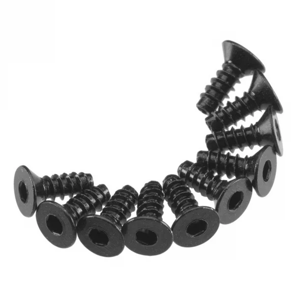 Axial M3x8mm Hex Socket Tapping Flat Head (Black) (10)