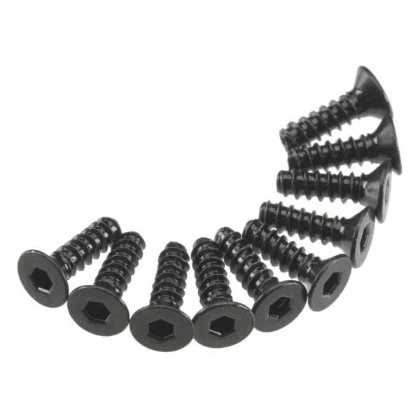 Axial M3x10mm Hex Socket Tapping Flat Head (Black) (10)