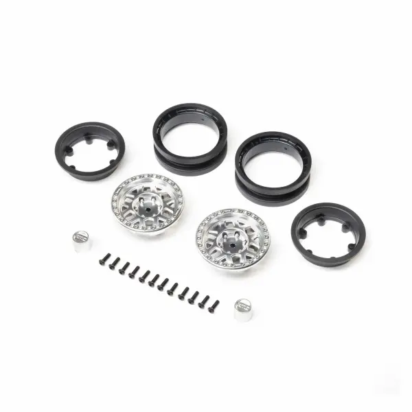 1.9 KMC Mesa Beadlock Wheels - Satin Chrome (2)