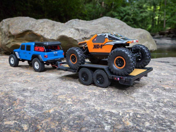 Axial SCX24 1:24 Flat Bed Vehicle Trailer with LED Taillights