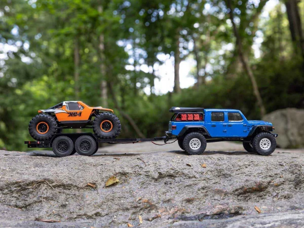 Axial SCX24 1:24 Flat Bed Vehicle Trailer with LED Taillights