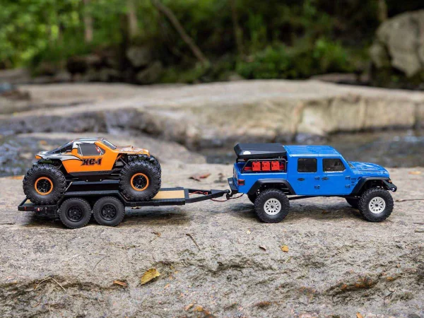 Axial SCX24 1:24 Flat Bed Vehicle Trailer with LED Taillights
