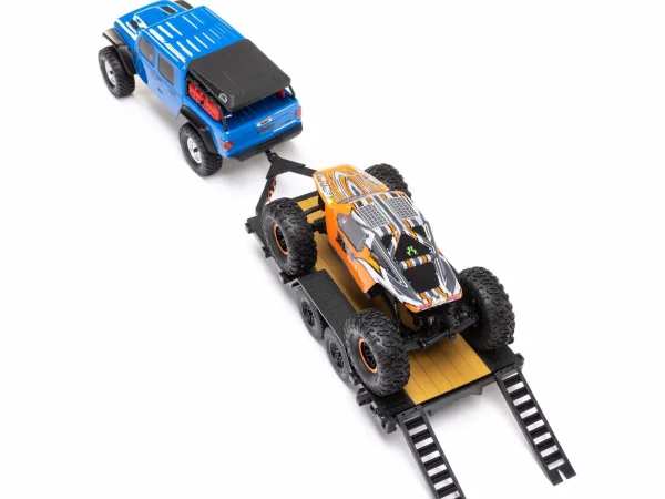 Axial SCX24 1:24 Flat Bed Vehicle Trailer with LED Taillights