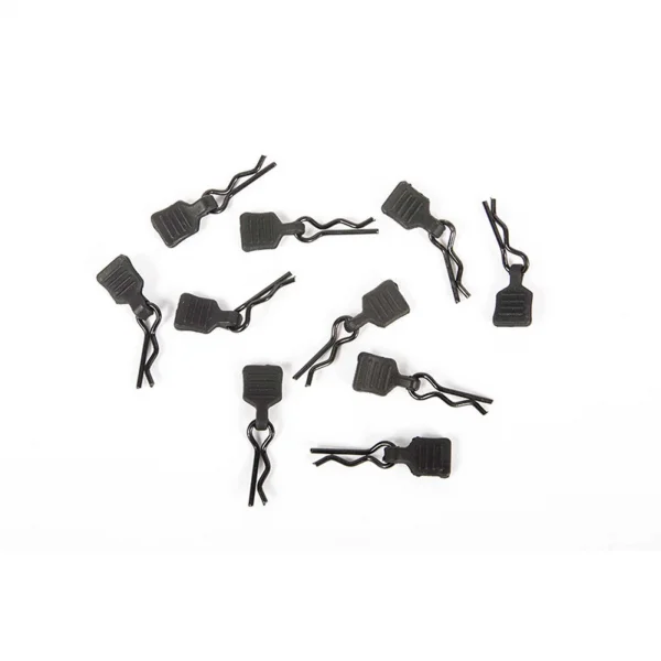 3mm Body Clip w/Tab - Black (10pc)