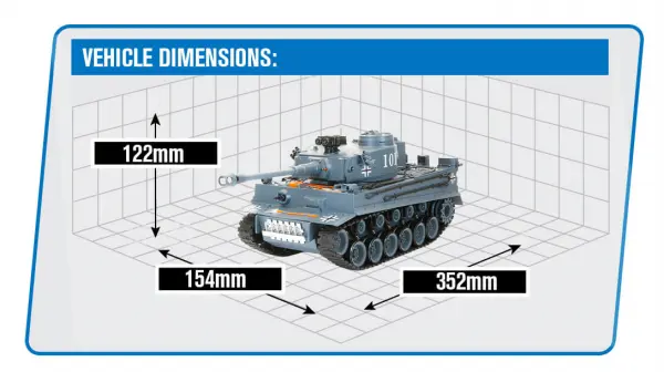 Brother RC Tank 1:18 German Tiger 1 Grey &mdash; image 18 of 18