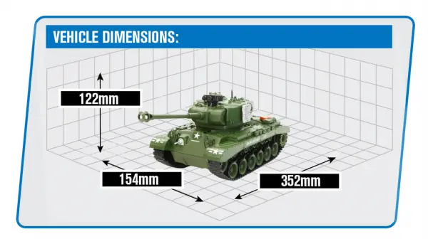 Brother RC Tank 1:18 USA M26 Pershing Snow Leopard Green — image 15 of 15