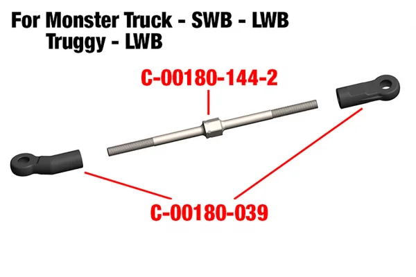 Corally Steering Ball Joint - Composite - 1 Set &mdash; image 3 of 4
