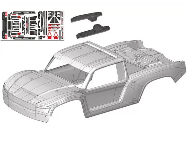 Corally Polycarbonate Body Shiroi Clear Cut + Decals 1 PC