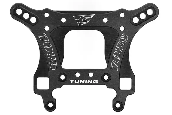Corally Shock Tower Front 5mm Swiss Made 7075 T6 Hard Black — image 2 of 2