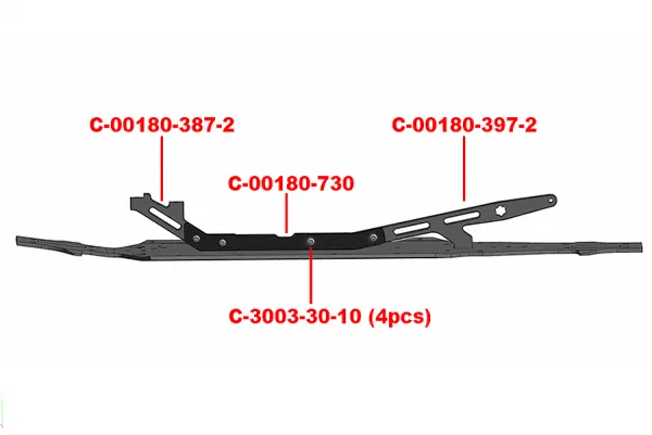 Corally Chassis Stiffener LWB Centre Graphite 3mm 1Pc — image 3 of 3