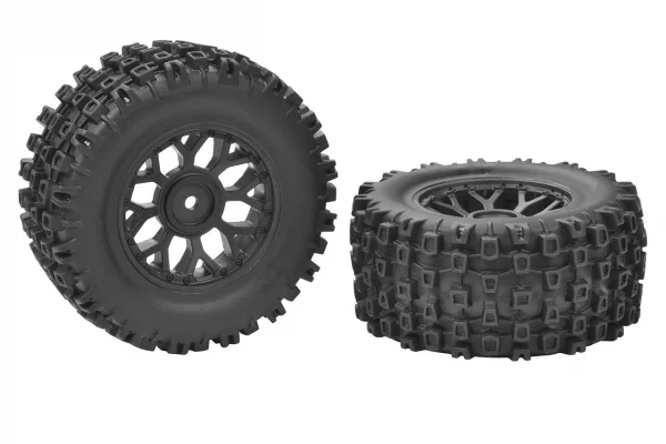 Corally Xd Tyre Set Glued On Black Rims - 1 Pair — image 2 of 2