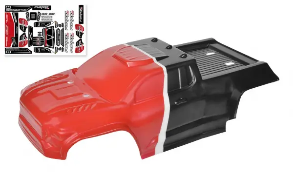 Corally Polycarbonate Body Furago Xd Painted/Cut/Decals Red &mdash; image 2 of 2