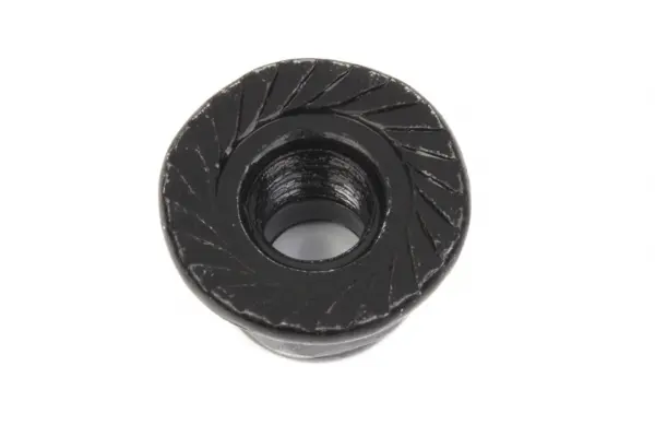 Corally Steel Nylstop Nut M4 Flanged/Serrated - Black (10) — image 2 of 2