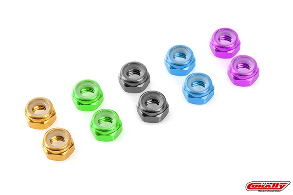 Corally Aluminium Nylstop Nut M4 Red 10 Pcs — image 2 of 2