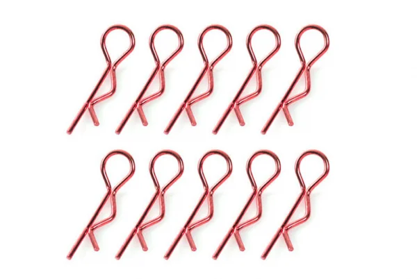 Corally Body Clips - 45 Bent - Medium - Red - 10 Pcs — image 1 of 2