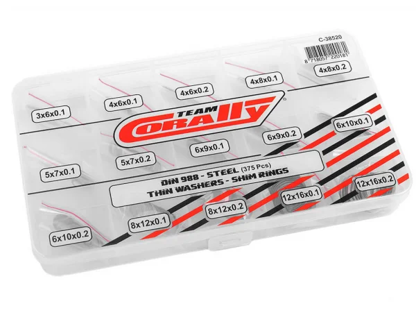 Corally Shim Ring Set Steel 15 Sizes 375Pcs — image 2 of 5