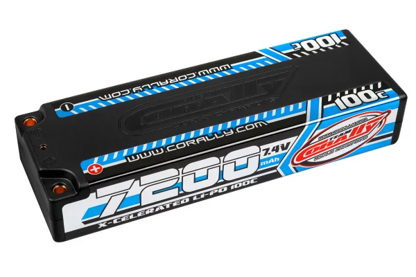 Corally X-Celerated 100 C Lipo Battery - 7200 Mah - 7.
