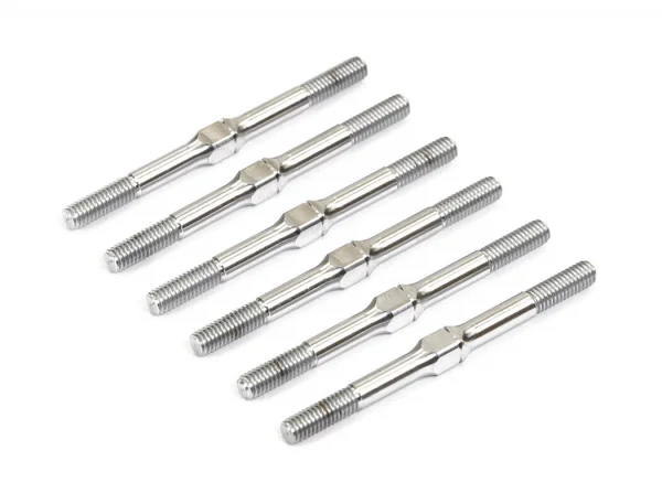 Centro RC10B7 Titanium Turnbuckle Set (6Pc) - Silver — image 1 of 2
