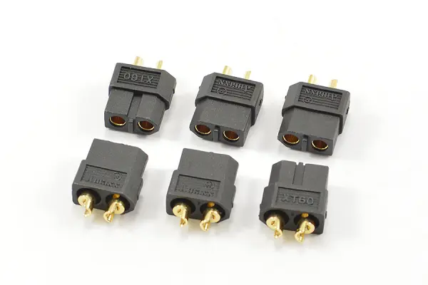 Centro Black XT60 Female Connectors (6) — image 2 of 2