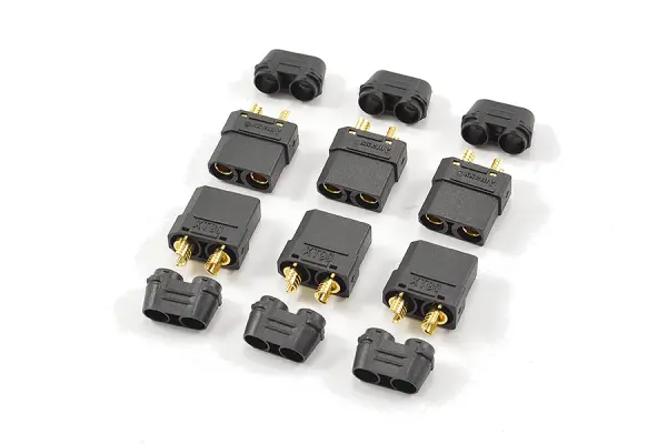eTronix Centro XT90 Black Female Connectors (6Pc) &mdash; image 2 of 2