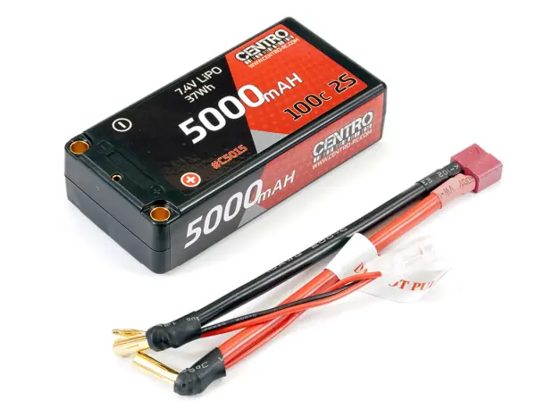 Centro 2S 5000mAh 7.4V 100C Hard Case Shorty LiPo — image 7 of 7