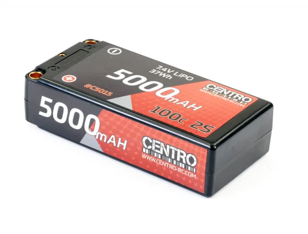 Centro 2S 5000mAh 7.4V 100C Hard Case Shorty LiPo — image 5 of 6