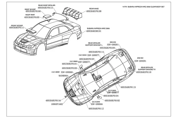 Carisma Subaru IMPREZA 2006 WRC Clear Body Set - 190mm — image 10 of 10