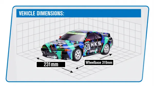 Carisma M48S - HKS Skyline BNR32 Gr.A 1:8 Brushless RTR &mdash; image 10 of 10