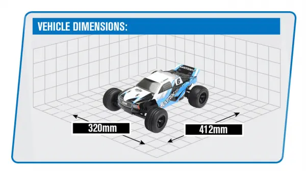 CEN Racing Matrix E 1:10 2WD Stadium Truck RTR - Blue &mdash; image 15 of 16
