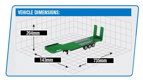 HuiNa RC Haulage Flatbed Trailer For CY1501 - Green — image 4 of 4