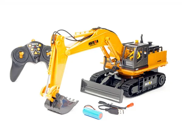 HuiNa 1:16 Scale RC Excavator 11ch With Die Cast Bucket