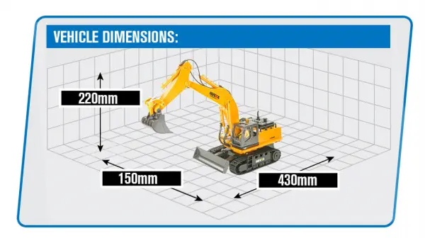 HuiNa 1:16 Scale RC Excavator 11ch With Die Cast Bucket — image 15 of 15