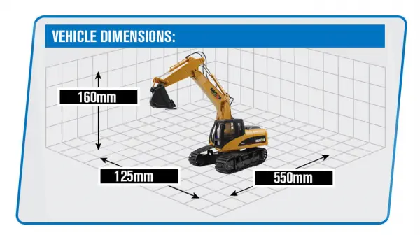 HuiNa 1:14 Scale RC Excavator With Die Cast Bucket &mdash; image 16 of 16