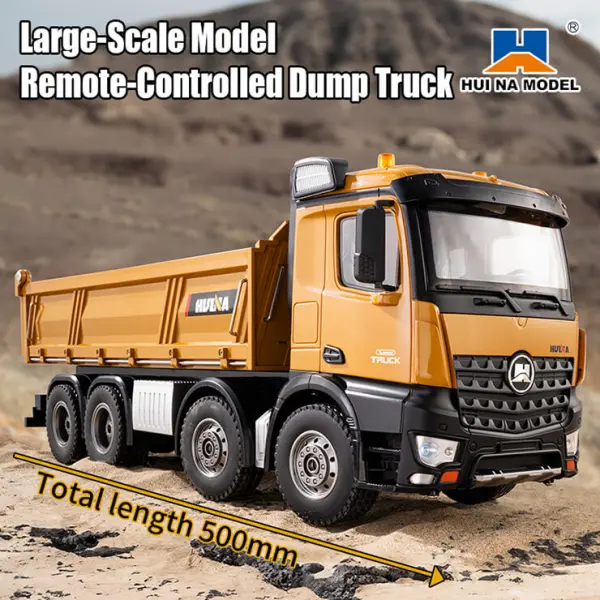 HuiNa Tipper Dump Truck 8 Wheeler With Die Cast Metal Parts — image 9 of 16