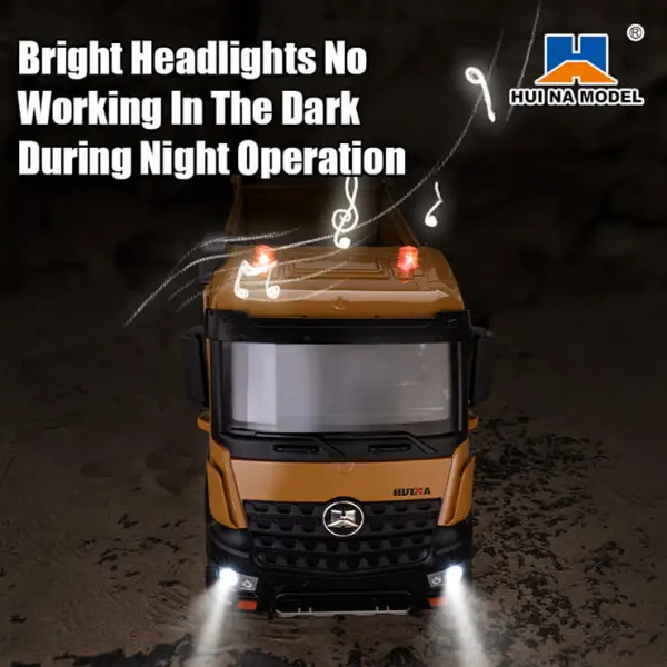 HuiNa Tipper Dump Truck 8 Wheeler With Die Cast Metal Parts — image 2 of 16