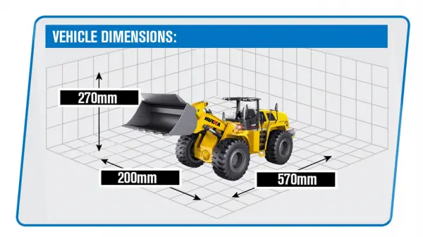 HuiNa 1:14 Alloy Wheeled Loader / Bulldozer &mdash; image 10 of 10