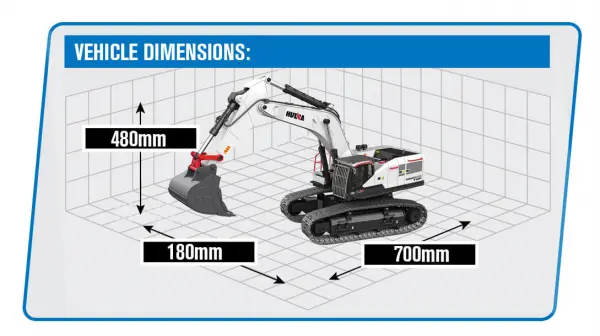 HuiNa 1:14 Alloy 22ch Part Metal Excavator — image 2 of 14