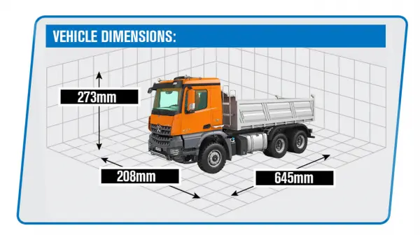 HuiNa RC Kabolite 1:14 6X6 Dump Tipper Truck RTR Orange &mdash; image 3 of 3