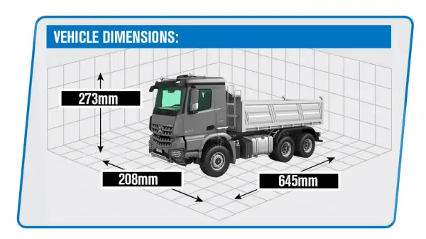 HuiNa RC Kabolite 1:14 6X6 Dump Tipper Truck RTR Silver &mdash; image 3 of 3