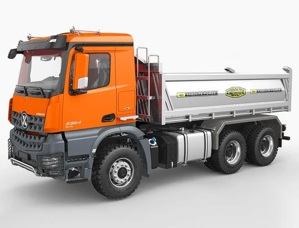 HuiNa Kabolite 1:14 Dump Truck 8X8 With Metal Tipper RTR - Orange — image 1 of 4