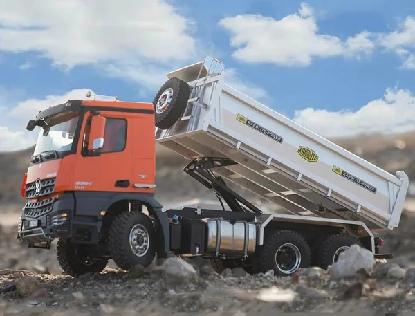 HuiNa Kabolite 1:14 Dump Truck 8X8 With Metal Tipper RTR - Orange — image 3 of 4