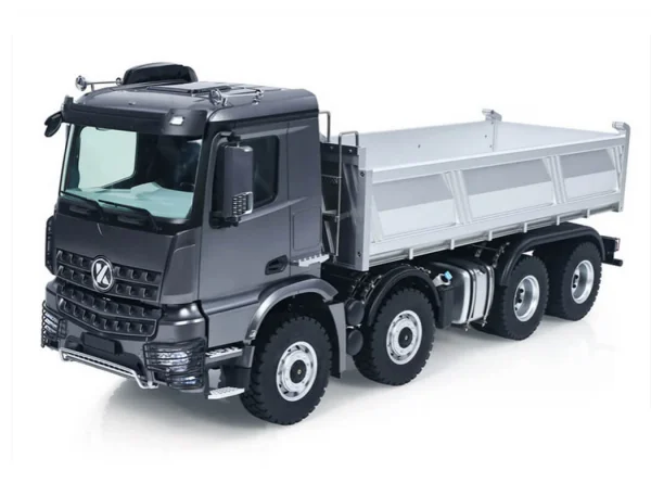 HuiNa Kabolite 1:14 Dump Truck 8X8 With Metal Tipper RTR - Silver — image 2 of 6