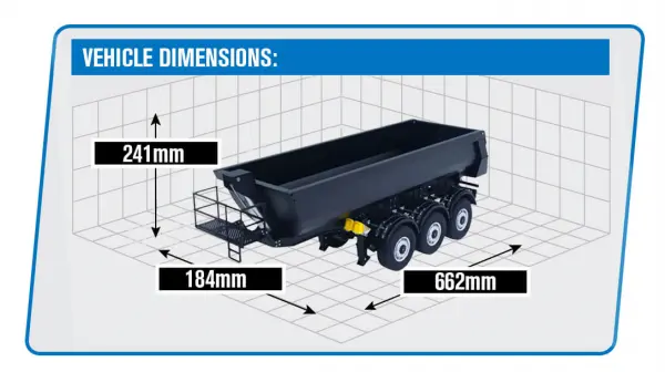 HuiNa Scania K770S Kabolite 3X Axle Metal Trailer - Black — image 2 of 2
